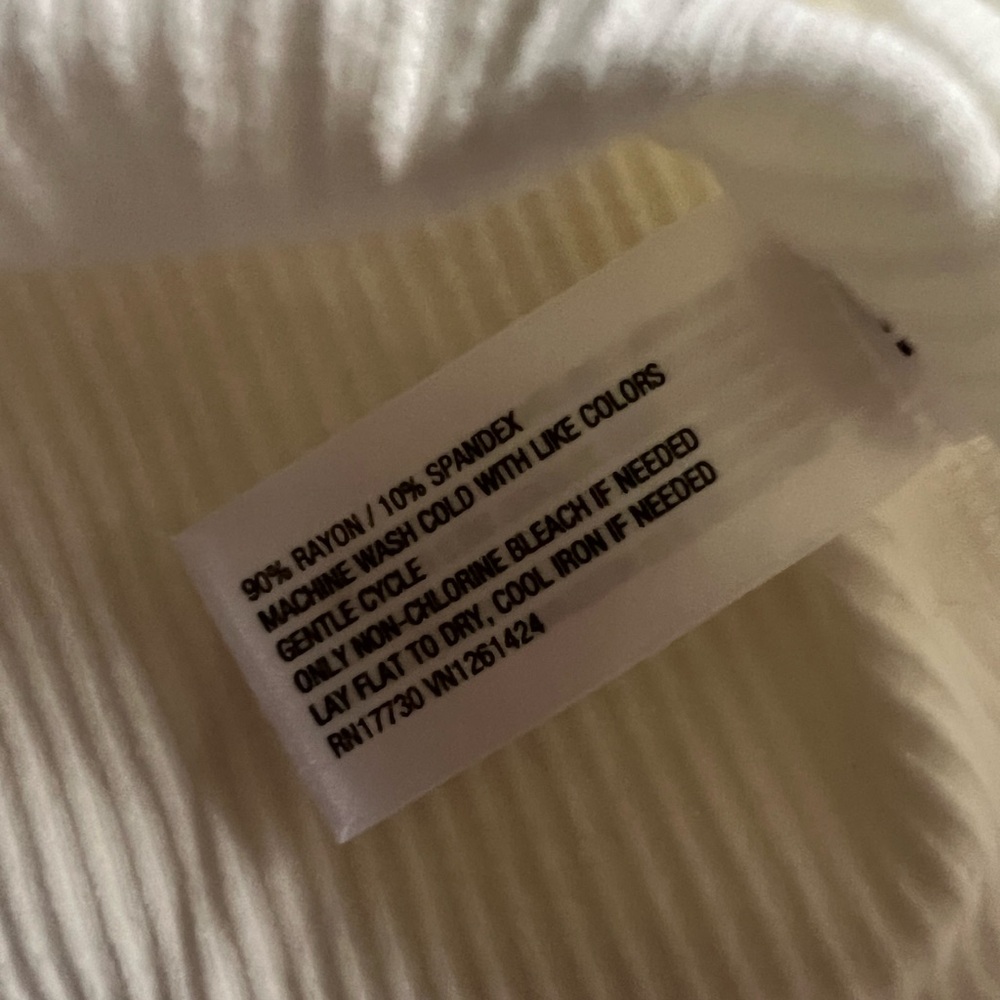 Wild Fable White Ribbed Tank Top - Picture 3 of 3